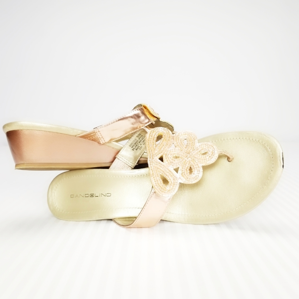Bandolino Pink/Rose Gold Sandals Size 9 1/2 M